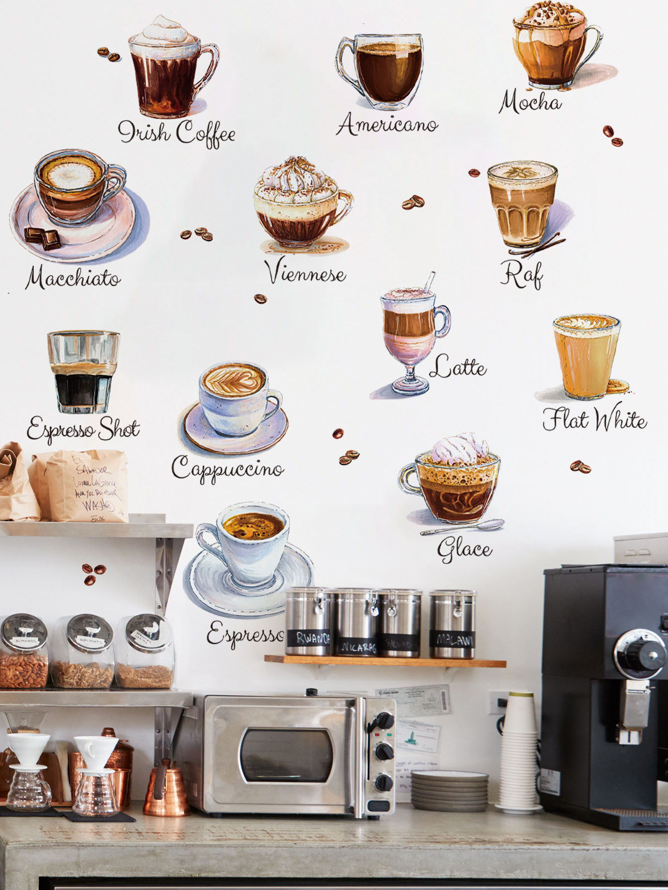 Koffiekopje muurstickers zelfk - Pvc Panel Background recensie en prijs
