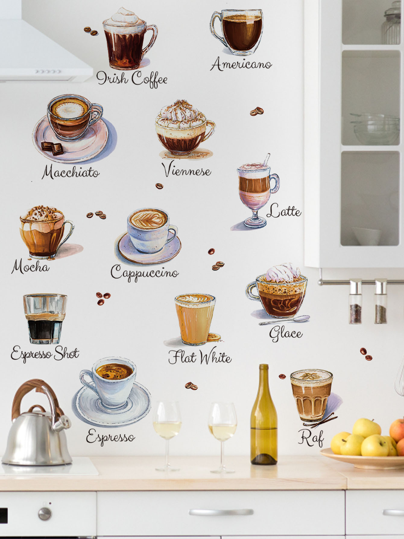 Koffiekopje muurstickers zelfk - Pvc Panel Background recensie en prijs