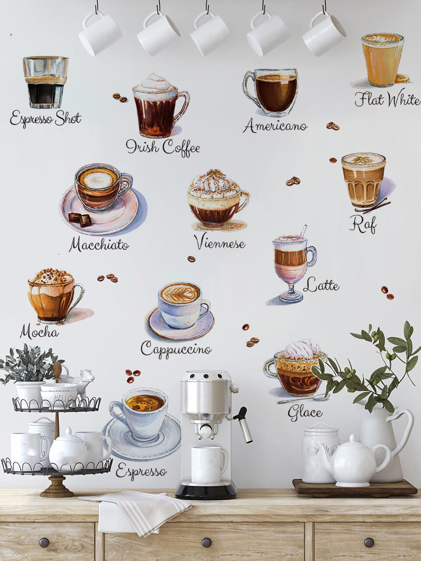 Koffiekopje muurstickers zelfk - Pvc Panel Background recensie en prijs