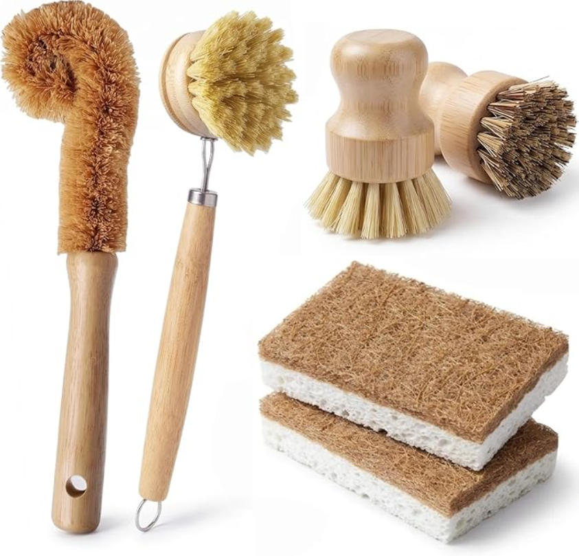 6-delige bamboe afwasborstelse - Substrate Coconut Fiber recensie en prijs